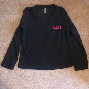 Alpha delta pi black fleece pull over
